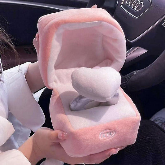 Pink Plush Ring Box